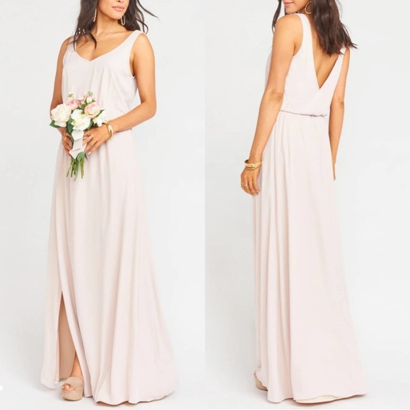 Show Me Your Mumu Kendall Maxi Dress Show Me The Ring Crisp Beige NWT Size Small - Picture 1 of 11